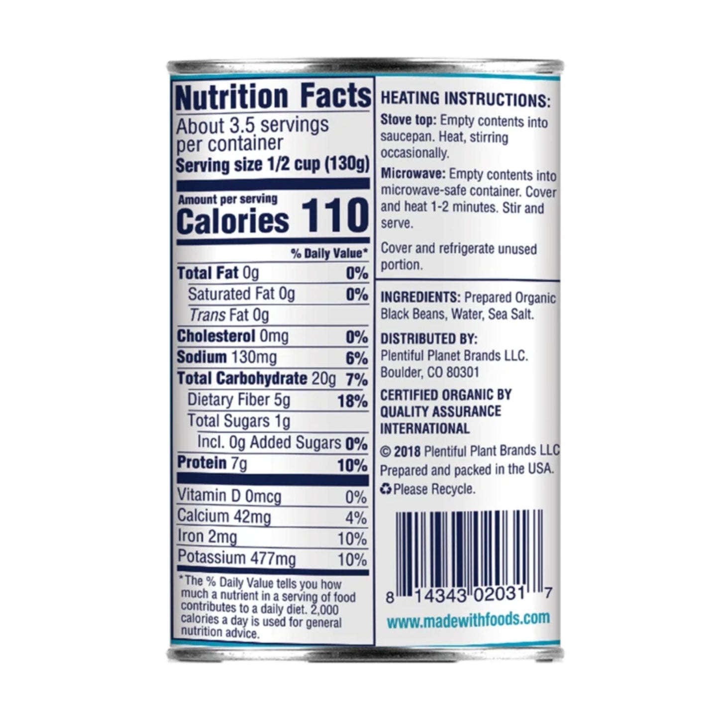 Canned Black Beans - Organic