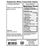 Freeze - Dried Raspberries - Organic