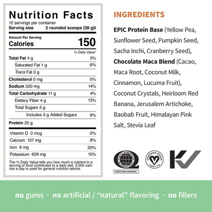 Chocolate Maca Protein Powder - Organic