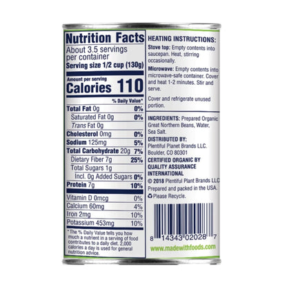 Canned Great Northern Beans - Organic