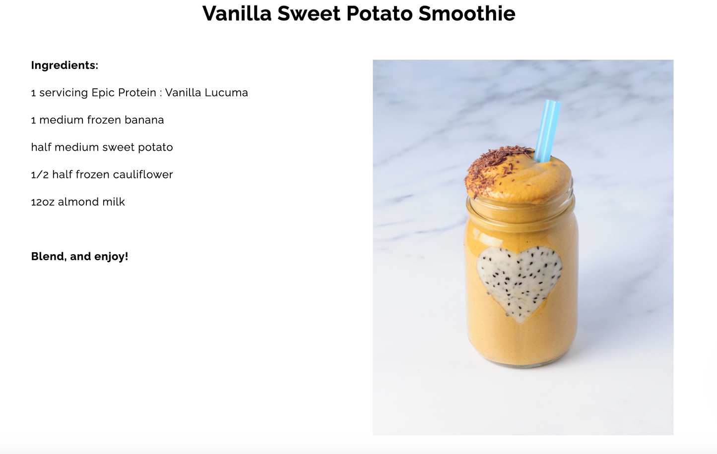 Protein Powder - Vanilla Lucuma