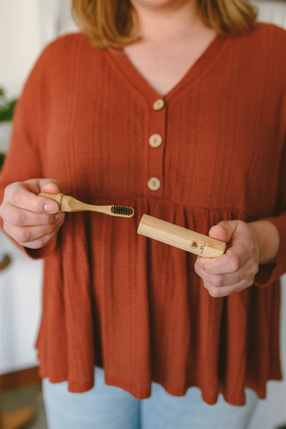 All-in-One Bamboo Travel Toothbrush