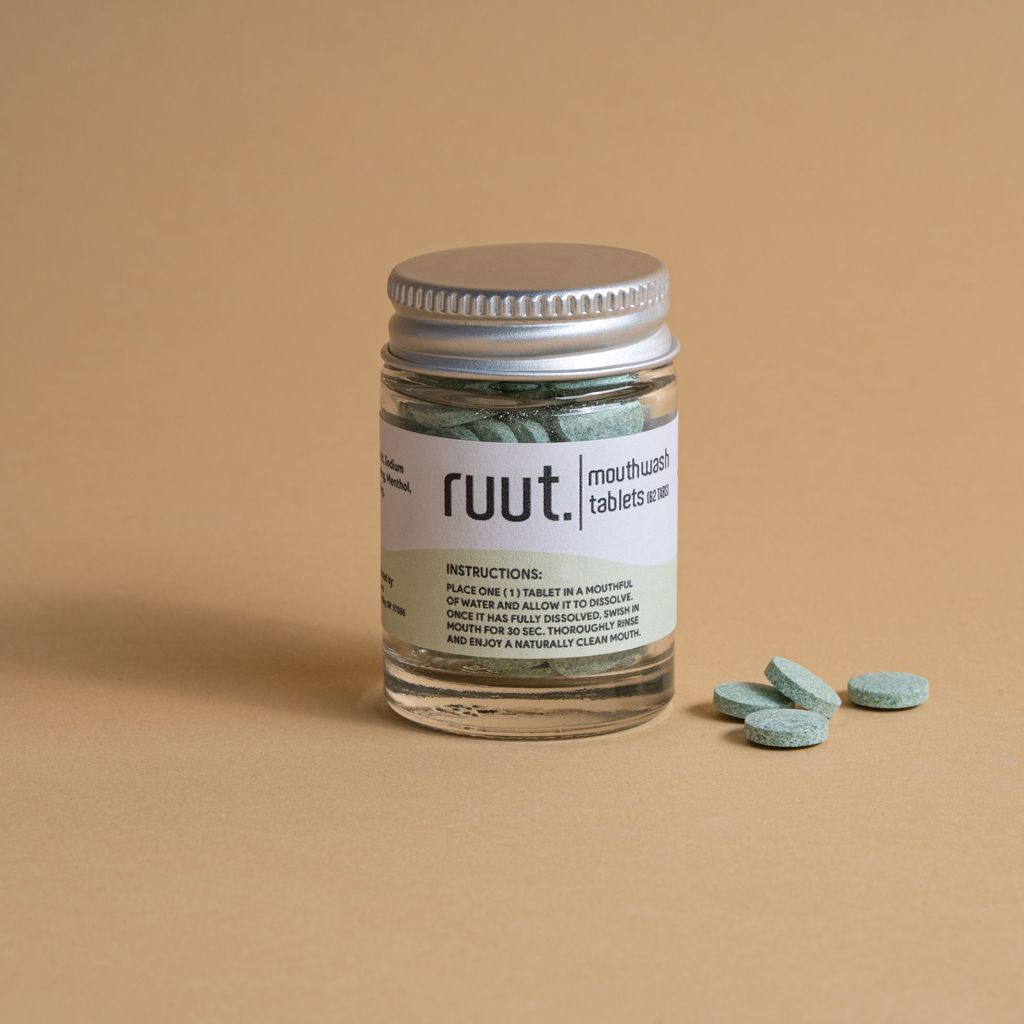 Nude Foods Market Zero Waste Ruut Mouthwash Tabs