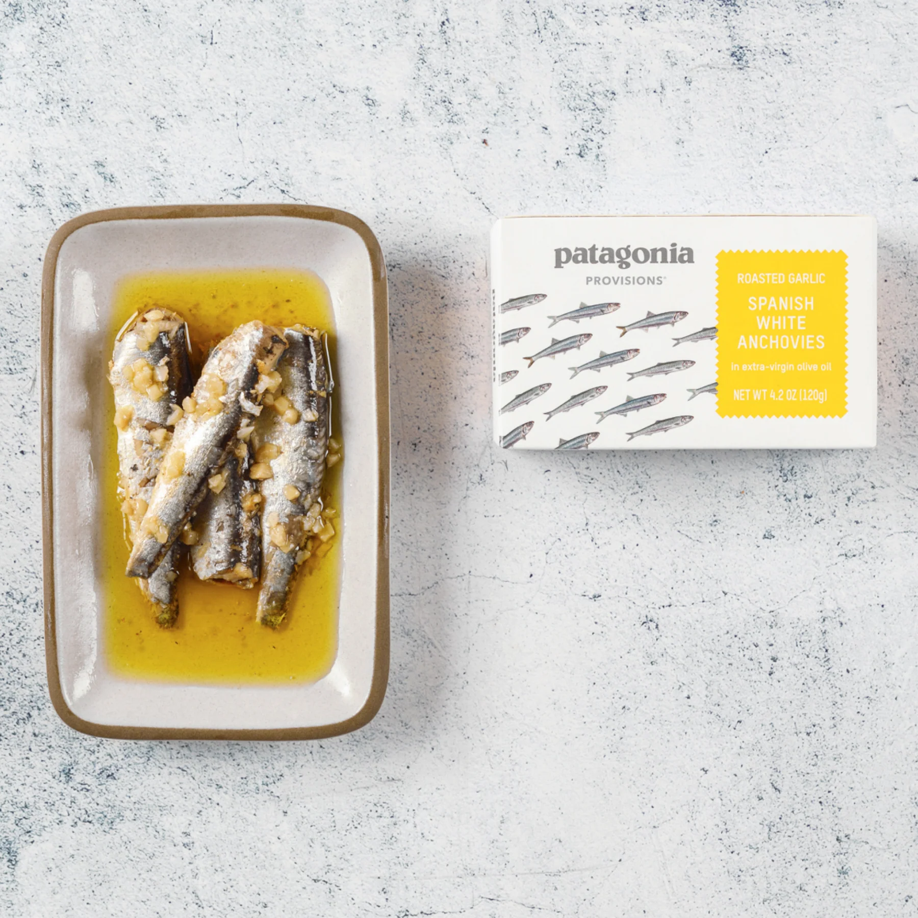 Spanish White Anchovies – Roasted Garlic – by Patagonia Provisions