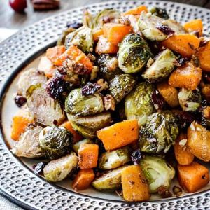 Christmas Brussels Sprouts with Butternut Squash